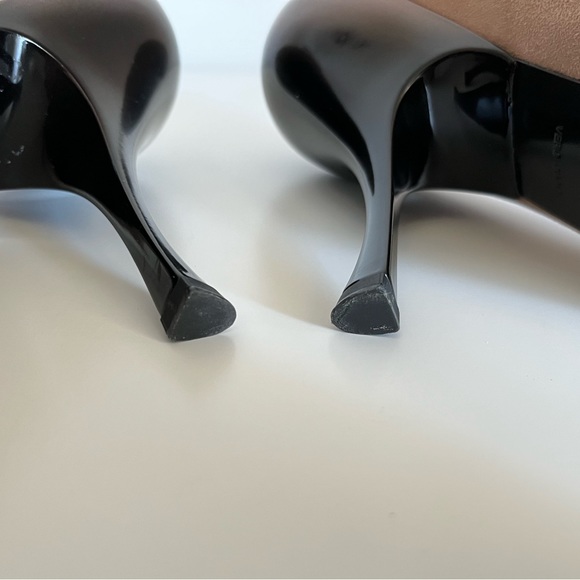 Miu Miu Two-Tone Colourblock Ombré Suede Sculpted Patent Leather Pumps - Picture 11 of 15